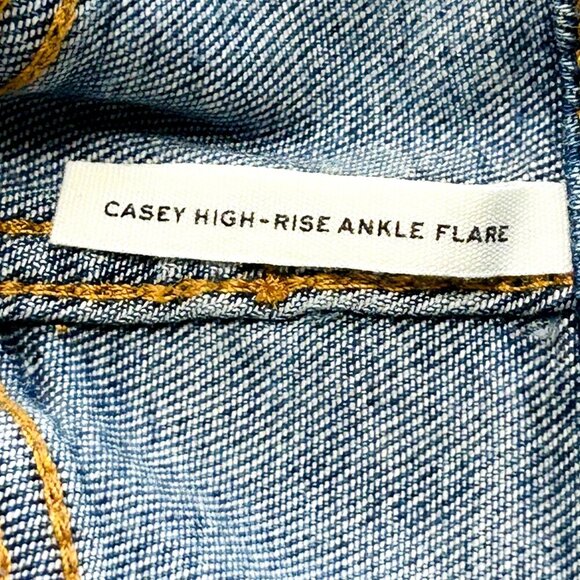 Rag & Bone Casey High Rise Flare Jeans Size 28 Pebbles Wash Raw Hem Ankle Denim - Picture 12 of 16